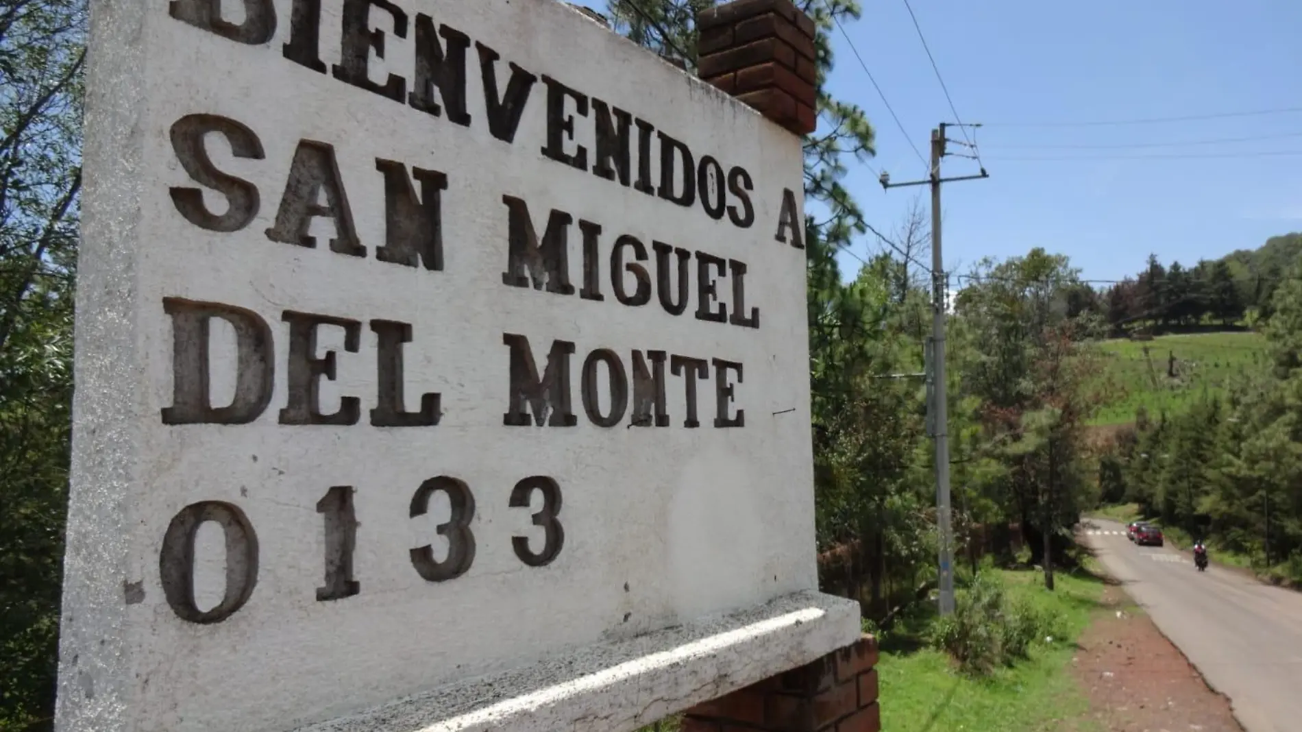 Letrero de Bienvenidos a San Miguel del Monte